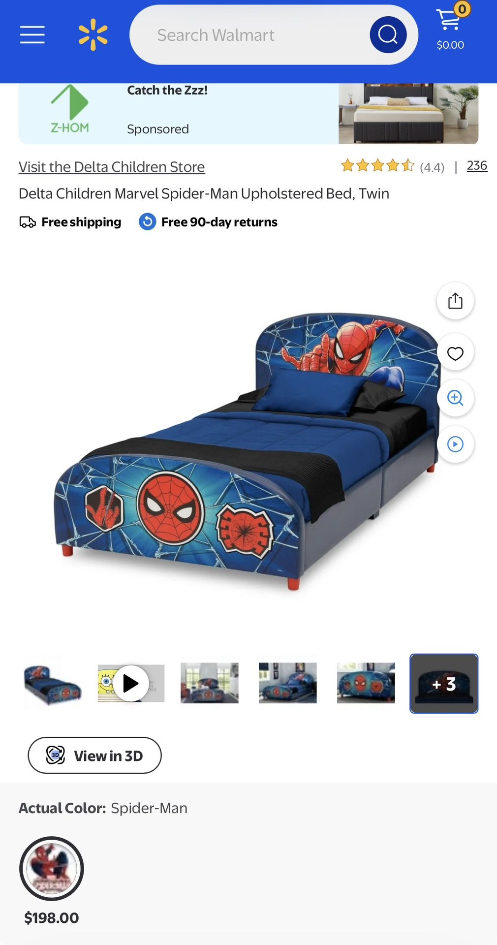 Twin Size Spiderman Bed Frame