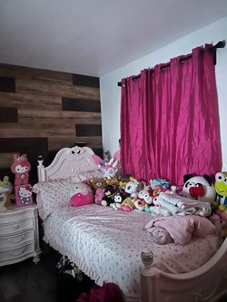 princess bed and night stand