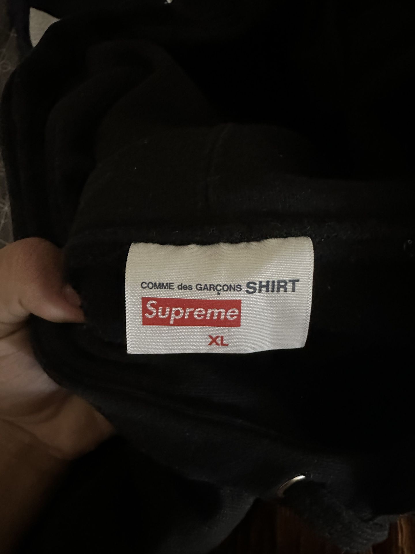 Kanin lige Svømmepøl Supreme x Comme des Garçons Shirt Split Box Logo Hooded Sweatshirt 'Black'  Size XL for Sale in Phoenix, AZ - OfferUp