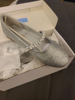 New Flat Silver Shoes
