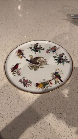 Decorative Porcelain Platter with Bird Motif