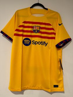 Nike Barcelona soccer jersey size large men new 100% Nike