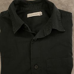 Calvin Klein Black Short Sleeve Button-Down Shirt Men’s XS