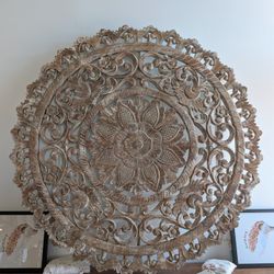 Hand Carved Wooden Mandala