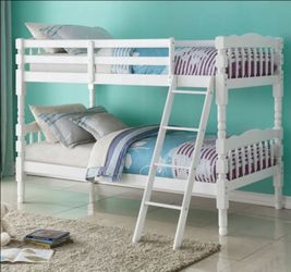 Brand New White Twin Size Bunk Bed