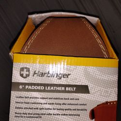 NIB Harbinger 6" Padded Leather Belt  Size: Large 