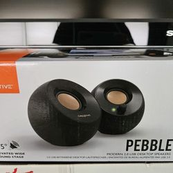 Pebble 2.0 USB Computer Or Laptop Speakers. New
