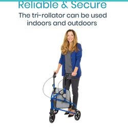 Vive Mobility 3 Wheel Rollator Walker  Lightweight And Foldable. Looks New!