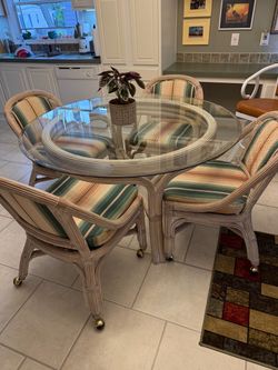 Henry Link top quality wicker 54”dining set