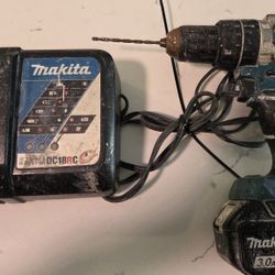 Makita Drill With Battery And Charger