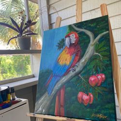 Tropical macaw by Aristotle Monteiro. 