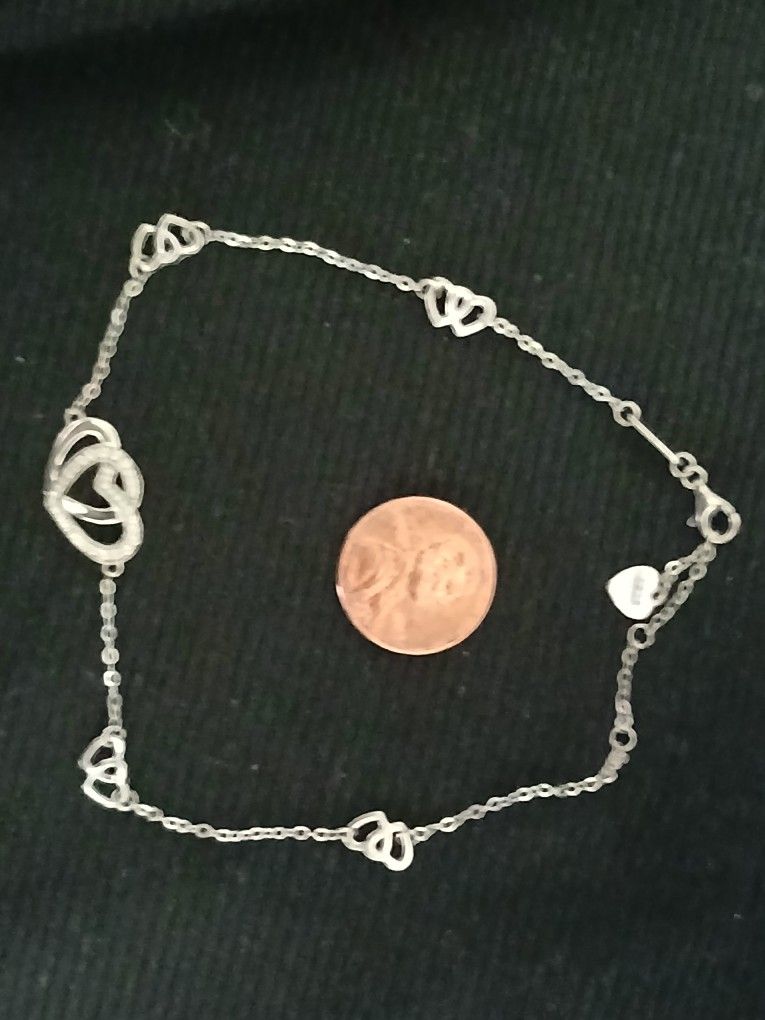 925 Silver Heart Bracelet