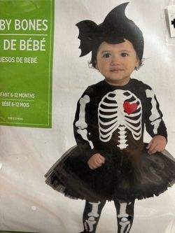 New, Baby Girl Skeleton costume size 6-12 mos
