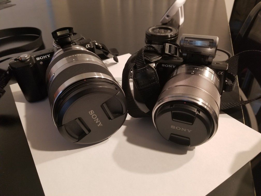 2 Sony Cameras and assorted equipment
