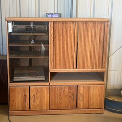 Vintage Oak Entertainment Center