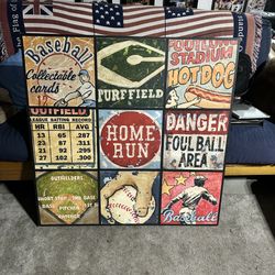 Canvas baseball Display 39 x 39 Inches 