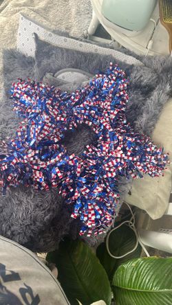 4th of July Independance Day Tinsel Wreath 