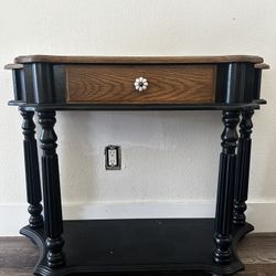 Antique Wood Side Table 