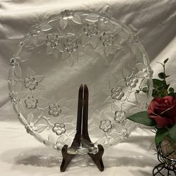 MIKASA • Vintage “Carmen” Glass Platter (12”)
