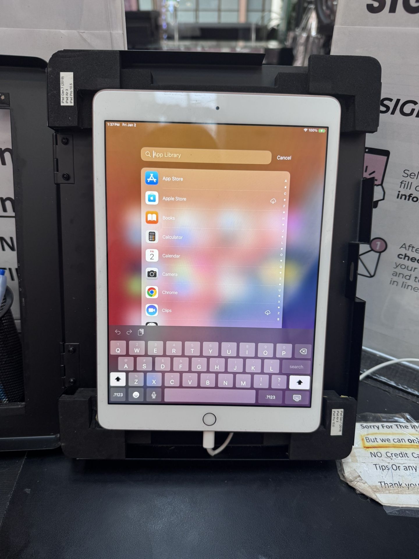 iPad POS Stand / Secure Tablet Enclosure – Hardware Only