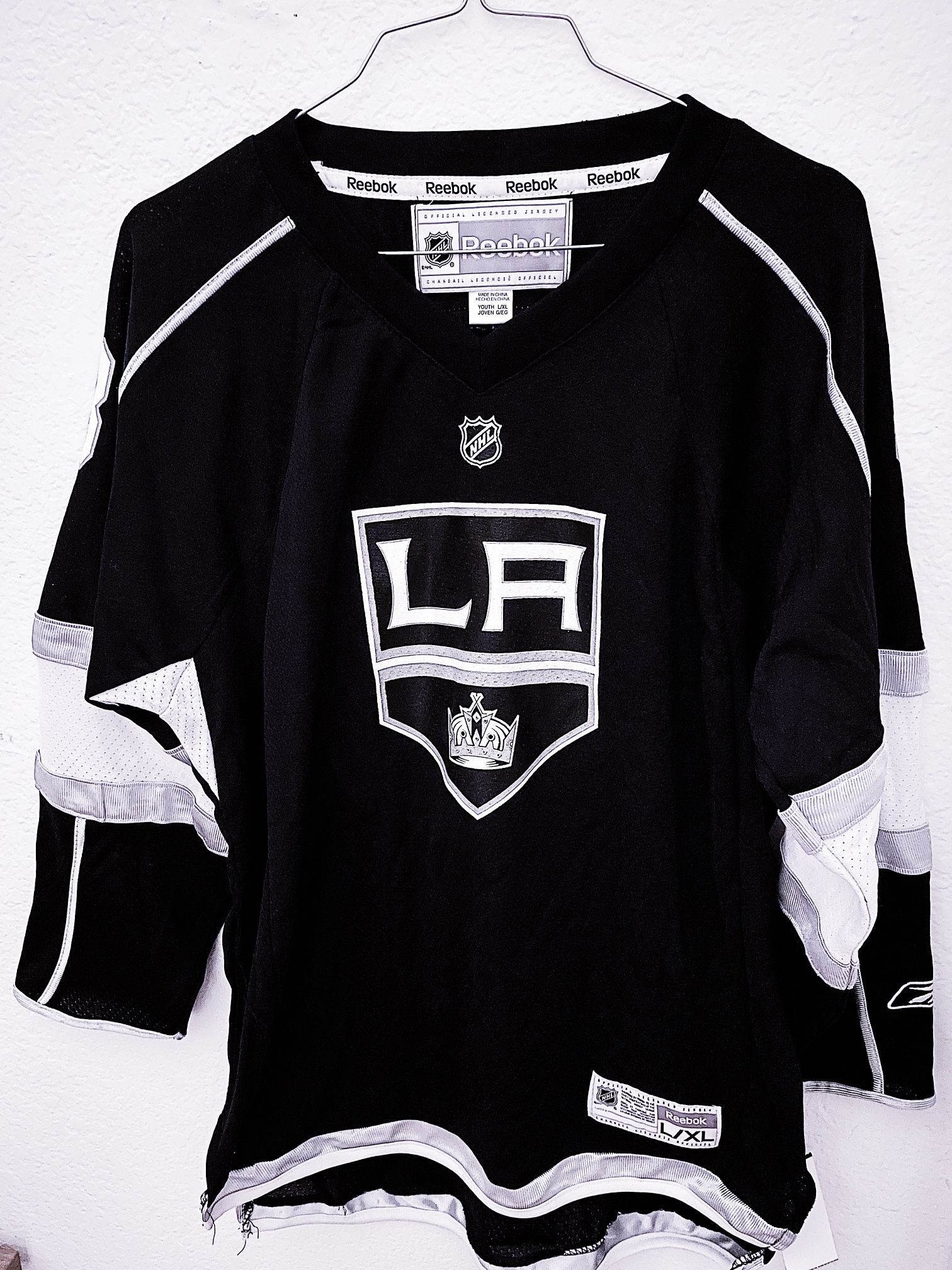 Rebook Kings Home Drew Doughty Authentic Pro Youths Jersey - Black, Size L