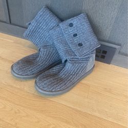 Ugg Solene Grey Womens Boots Size 8