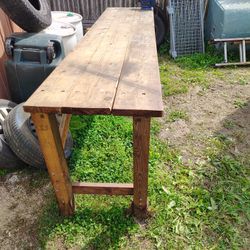 Woodwork Bench With Vice. $100 Or Best Offer