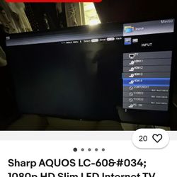 60 Inch Sharp Smart Aquos Internet TV 