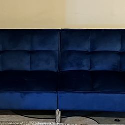 Must Go Today : Unused Futon Blue Sofa Bed In A Sealed Box. Only Local Pickup