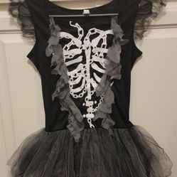 Girls Skeleton Costume Size Large