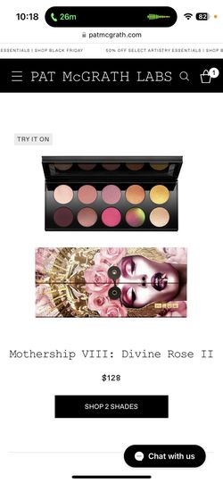 New Pat McGrath Divine Rose 2 Eyeshadow Palette