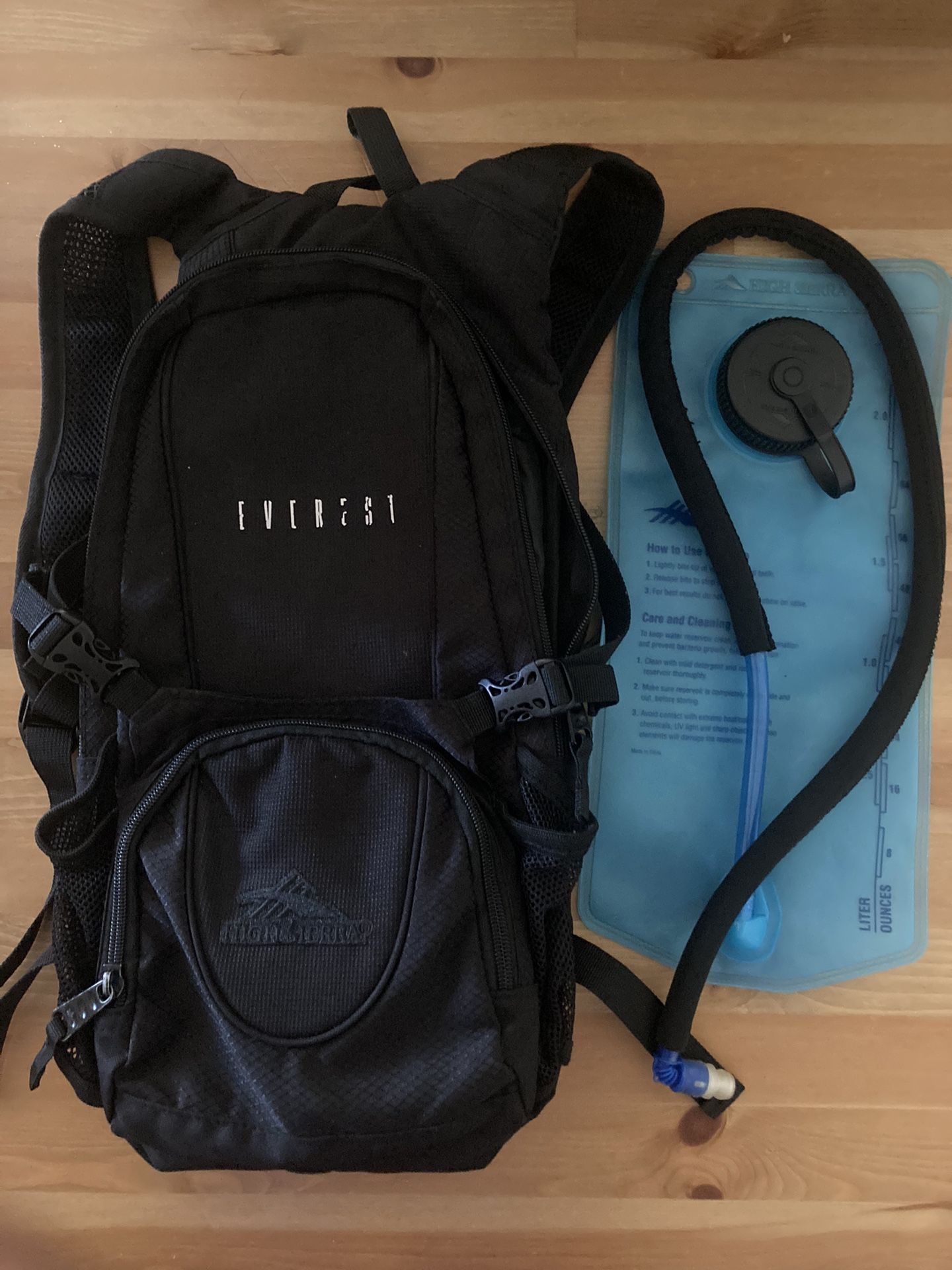 High Sierra Hiking Black  Hydration Backpack