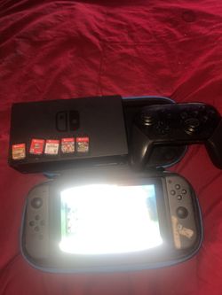 Nintendo Switch 1st Gen + Console And Controller 5 Games