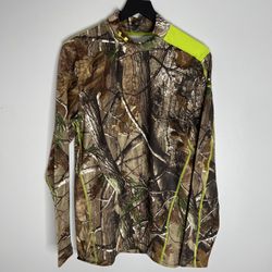 Under Armour ColdGear Scent Control Hunting Mock Neck Shirt Mens Large Realtree