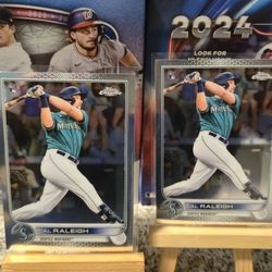 (Qty 2)Cal Raleigh 2022 Topps Chrome True Rookie Card #149 Mariners Star RC