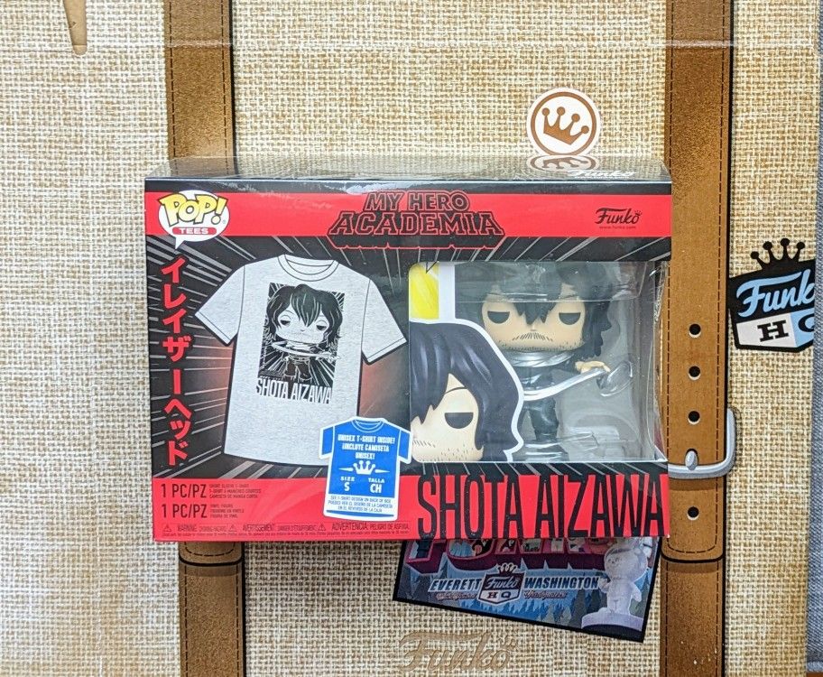 Shota Aizawa Metallic (My Hero Academia) Pop And Small Tee Bundle - Brand New and Sealed