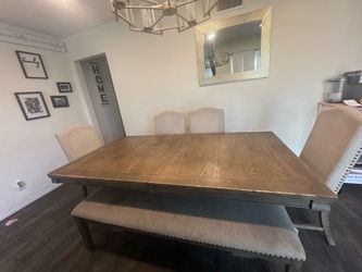 Farmhouse dining set.