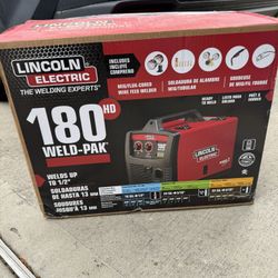 Lincoln Electric Weld-Pak 180 Amp MIG Flux-Core Wire Feed Welder, 230V, Aluminum Welder