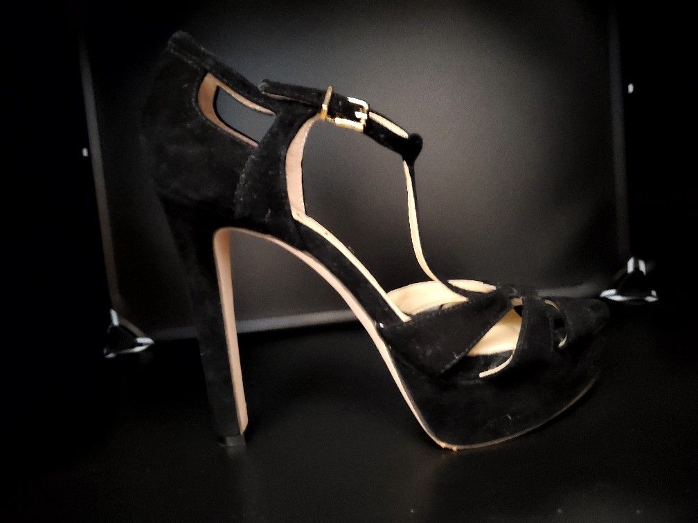 Black Suede Platform Heels Jessica Simpson Size 6