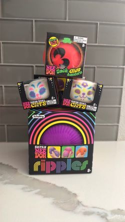 NeeDoh Sugar Skull CATS, Jack-Glow Lantern, and Ripples