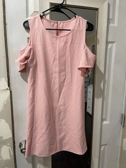 Pink Off Shoulder Dress