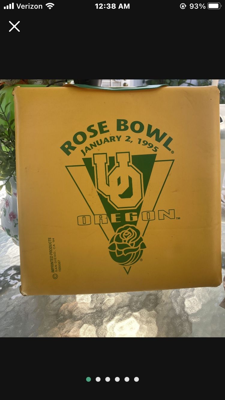 Rose Bowl Seat Pad 1995🌹🌹🌹