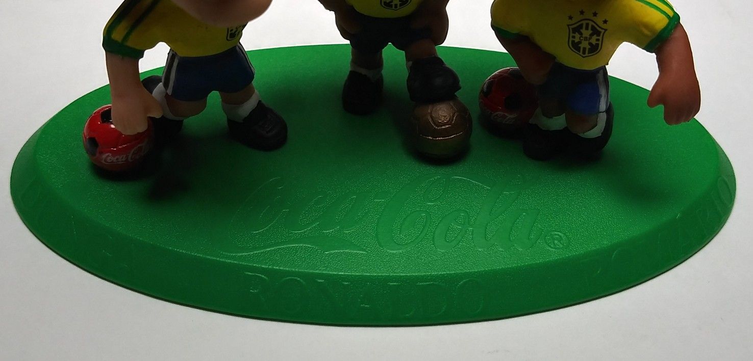 Coca Cola SoccerStarz Brazil Big Heads Corinthian Figures Dunga Ronaldo  Romario