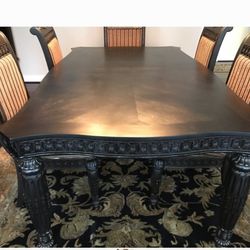 Black Dining Room Table with 2 Chairs