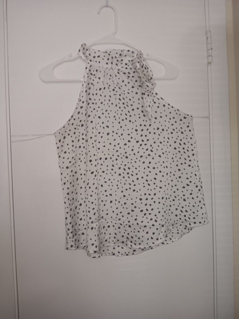 Elegant White And Black Top From Steps Store Size Large