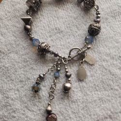 Tres Jolie Sterling Silver Charm Bracelet 