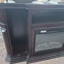 Console with a built in fireplace $140 obo