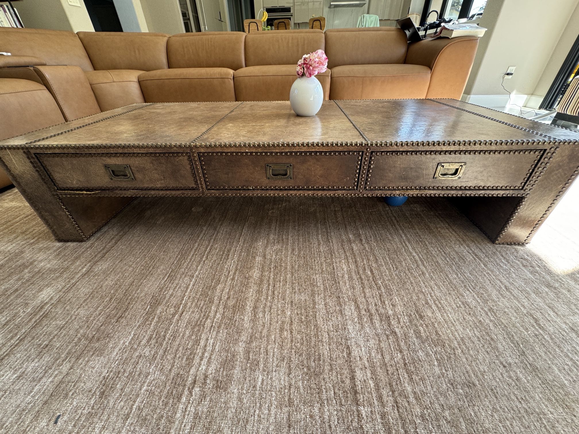 Restoration Hardware - Leather Coffee Table