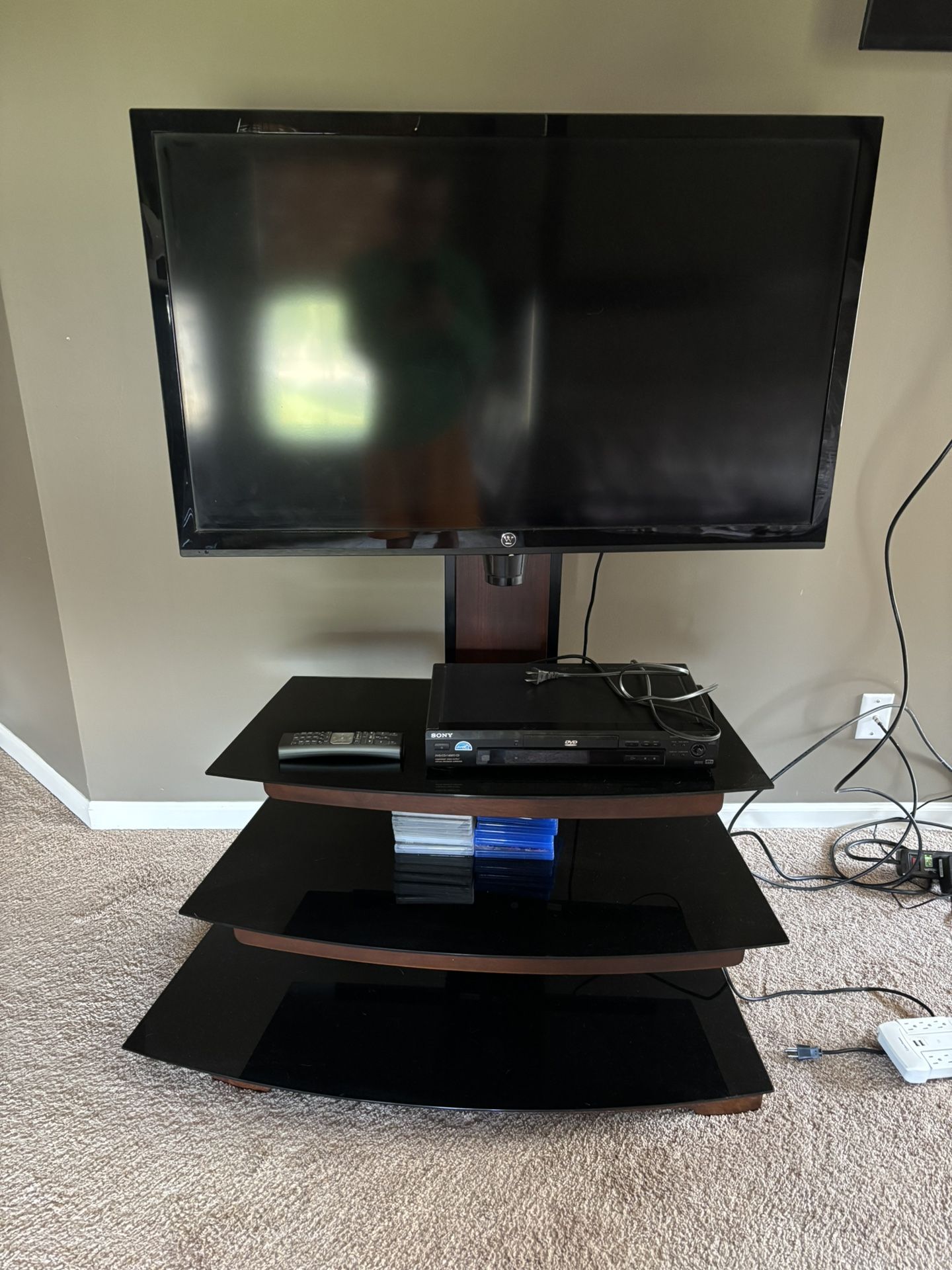 40" TV and Stand And DVD player