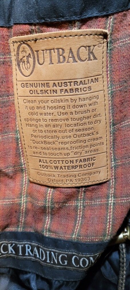 Outback Trading Company Swagman Oilskin Size Large Color